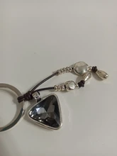 Anslow-llaveros de cristal triangulares para mujeres y niñas, Accesorios para llaveros de bolsa, amigos, LOW0014KY