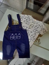 BibiCola niños Bebés Ropa de verano ropa recién nacido niños conjuntos de niño camisas de manga corta + Pantalones vaqueros tejano popular traje de pantalones cortos