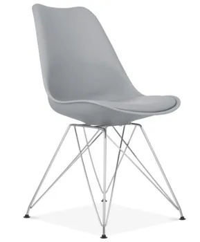 

Chair TOWER, chrome plated, gray, gray cushion