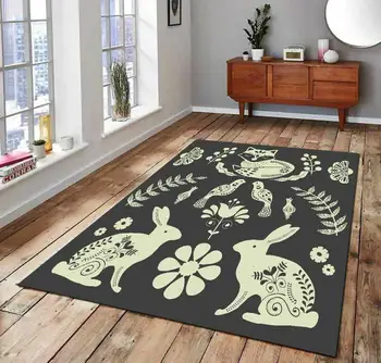

Scandinavian Figures 2 Patterned Carpet ,Non Slip Floor Carpet,Teen's Carpet,Turkish Rug