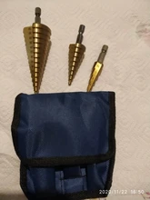 3pc Hss conjunto de broca de paso cono cortador agujero cónico métrico 4 - 12 / 20 / 32mm 1 / 4 titanium de metal recubierto de hex brocas de sierra