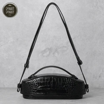 

Luxury Crocodile Genuine Leather Handbag Female Shoulder Bag Crossbody Bag For Women Fashion Ladies Handbag sac a main femme Ins