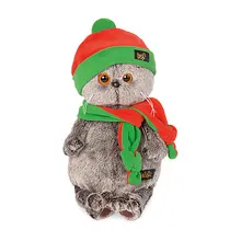 Одежда для мягкой игрушки Budi Basa Оранжево-зеленая шапка и шарфик, 22 см