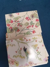 Pintura de acuarela adorable/Kawaii, postales, flores y pájaros, 22 Uds.