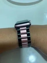 Correa de acero inoxidable para Apple Watch Series 6, 5, 4, 3, 2, 40mm, 44mm, 42mm, negro, adaptador para iWatch Band 4, 3, 38mm