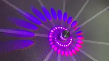 LED Wall Light-Effect Lobby Remote-Controller Spiral-Hole Home-Decoration Colorful RGB