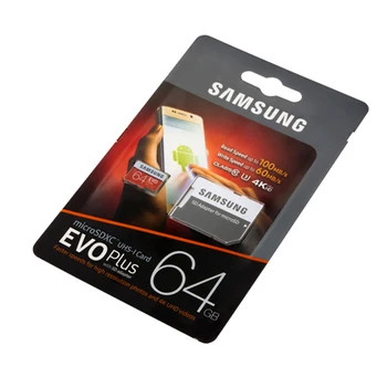 

Samsung EVO Plus 64GB microSDXC UHS-I U1 100MB/s Full HD Memory Card with Adapter