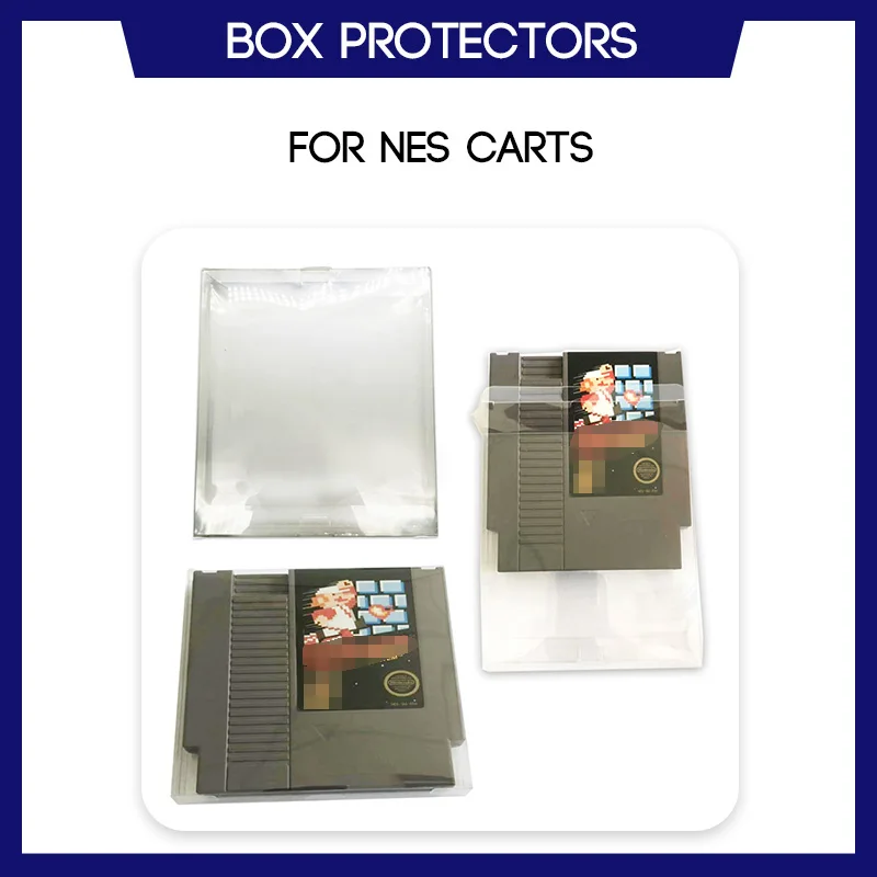 Caixa Protetora para Nintendo Nes Cartucho de Jogos Customizado Capa de Plástico Transparente