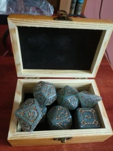 Dice-Set Pathfinder Rpg MTG DND Giant Green 25mm 7pcs with Bag D--D for 