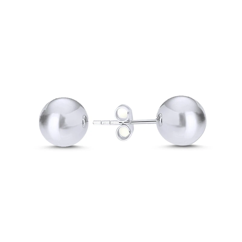 

Silver 925 Sterling 8mm Simple Ball Earrings