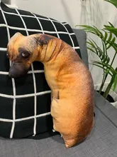 Almohada con estampado de perro en 3D, bonita cabeza de perro, Animal realista, divertida cabeza de perro, Cosplay, cojín de juguete favorito para niños para el hogar
