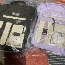 Mochila de color morado para mujer, morral impermeable de colores caramelo, bolso de escuela de lujo para chica adolescente, bolsa de viaje bonita, 2021