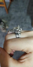 Anillo de acero para hombre y mujer, sortija de autodefensa Punk, Anubis, Cruz egipcia, bestia, antilobo, Vintage, tamaño ajustable, regalo