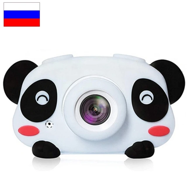 Children's camera giraffe, with flash and selfie camera + memory card 4 GB camera toy for children birthday gift for girls and children Point & Shoot Black and White