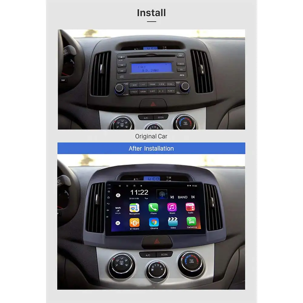 Lionet gps навигация для автомобиля hyundai Elantra 2007-2011 9 дюймов RH2005X