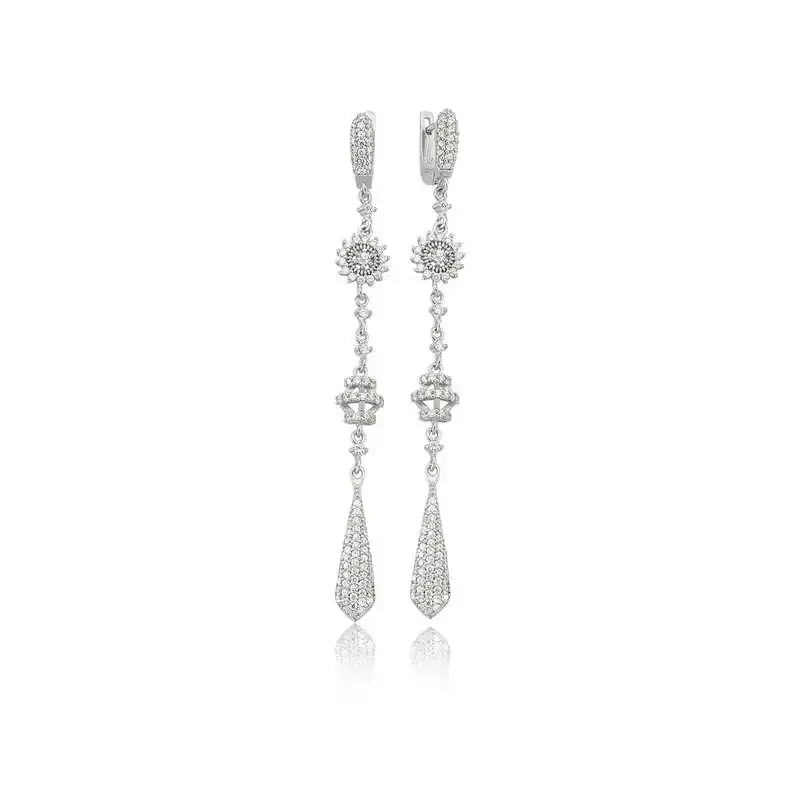 

Armagano 100% 925 Sterling Silver Cubic Zirconia Dangle Earring Good Quality and Original Women 'S Earrings