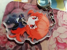 Genshin-Llavero de 11 estilos, Base de acrílico, regalo para seguidores, Genshin Impact Zhongli Diluc Venti Paimon