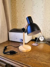 Desk-Lamp Eye-Protection Wooden Bedroom Reading LED Home-Decor Living-Room Creative Nordic