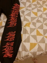 QWEEK-pantalones de pierna ancha estilo Punk Hippie para mujer, ropa de calle Harajuku gótico, estilo de calle de Anime, estampado gótico negro, Hip Hop