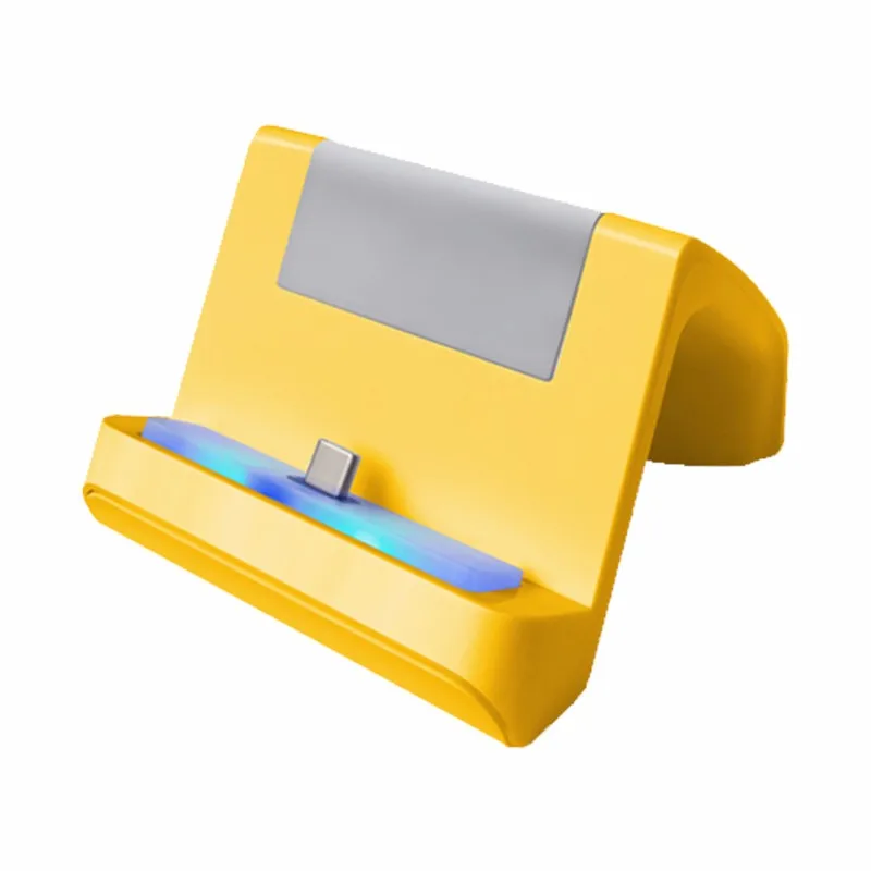 Yellow Type-C USB 3,0 зарядная док-станция, подходящая для nyd Switch Lite, портативное зарядное устройство, подставка для N-Switch Lite консольные аксессуары - Цвет: Yellow