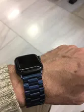 Correa de acero inoxidable para Apple Watch Series 6, 5, 4, 3, 2, 40mm, 44mm, 42mm, negro, adaptador para iWatch Band 4, 3, 38mm