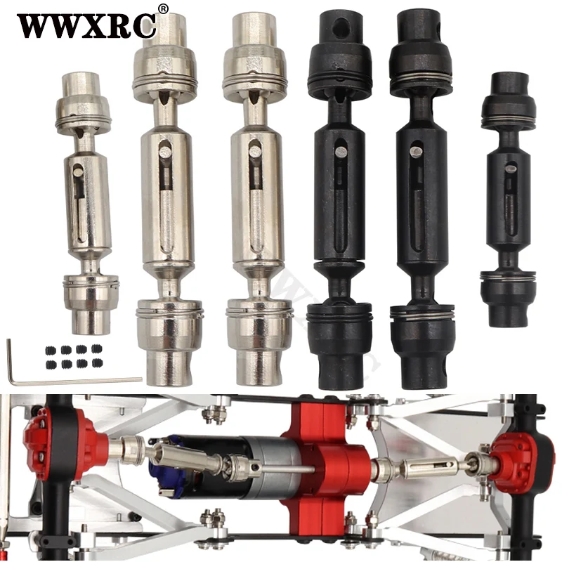 Металлический приводной вал для 4WD 6WD Henglong WPL D12 B16 B24 B36 C14 C24 D42 jjjrc Q60 Q61 MN D90 D91 MN99S