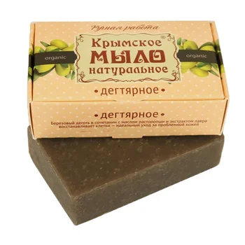 

Дом Природы Натуральное крымское мыло на оливковом масле "Дегтярное" Натуральное мыло