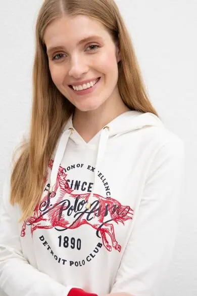 U.S. POLO ASSN. Белый Обычная Толстовка