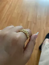 Anillos Croissant trenzados para mujer, sortija trenzada, anillo de cúpula gruesa, banda de apilamiento, joyería, anillo llamativo, accesorios de fiesta
