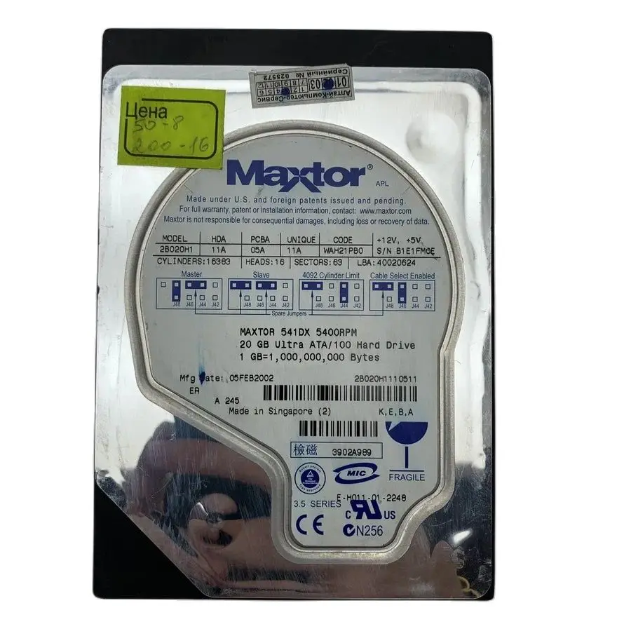 Maxtor 20GB IDE 3.5 PCB Code WAH21PB0 040104900 KMBA 2B020H1 