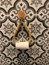 Towel Paper-Holder Decoration-Supplies Toilet Hotel Bathroom Hanging-Rope Vintage Hemp