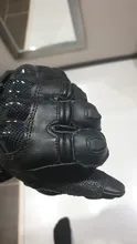 Guantes de cuero para motociclista para hombres, accesorio para manos de motociclista masculino, de color negro y blanco, guantes de equipo de carreras de carretera, para verano e invierno