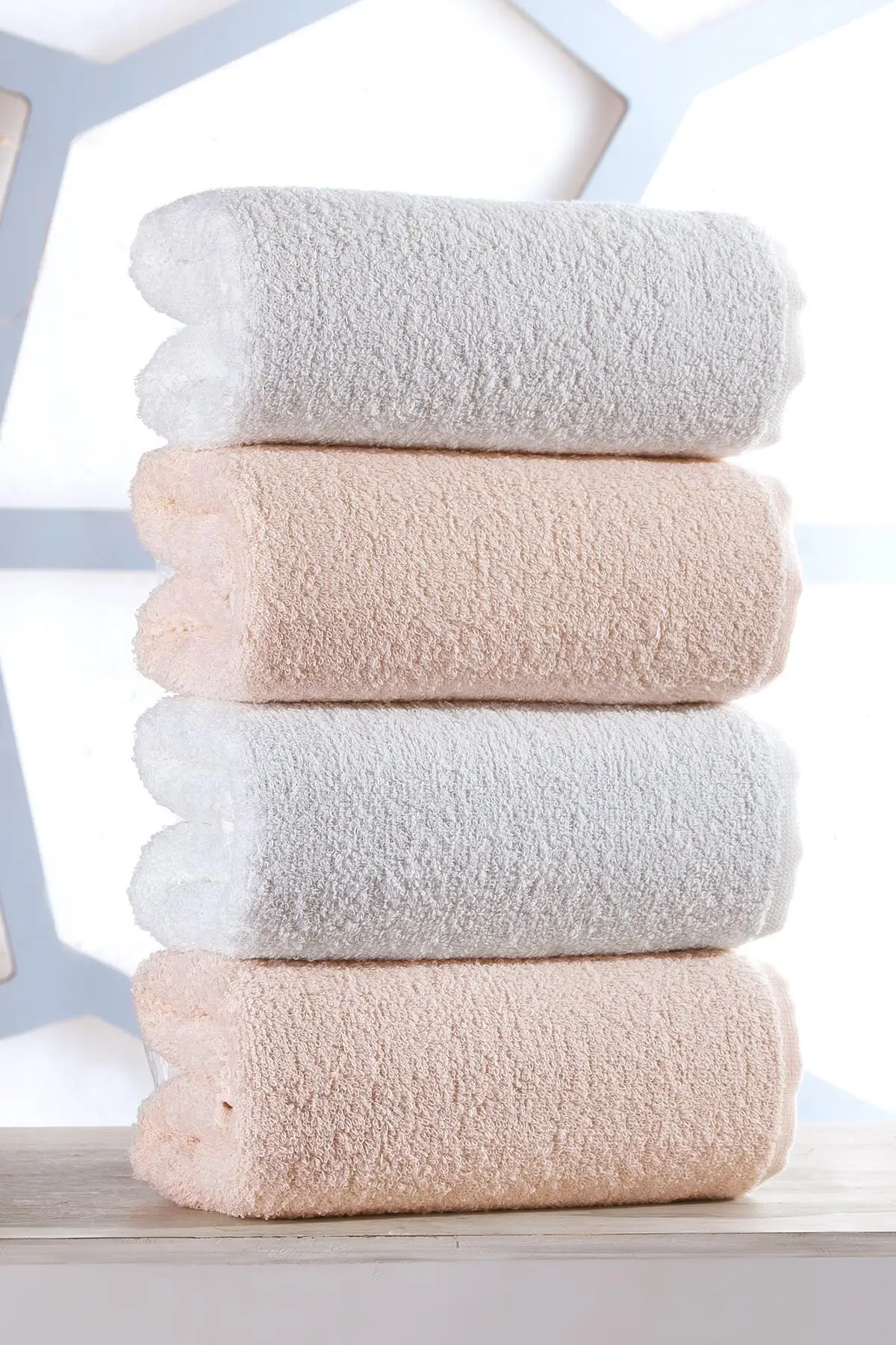 

Riva Puffy Hand and Face Towel Set of 4 50x85 cm