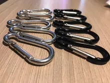 1/5/10 Uds mosquetón de escalada con botón Camping senderismo gancho al aire libre deportes de múltiples colores de aluminio hebilla de seguridad llavero