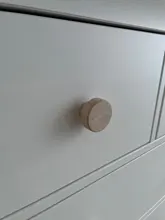 Wooden Cabinet Wardrobe-Knobs Drawer-Handle Furniture Hardware Round Natural for 8/12pcs