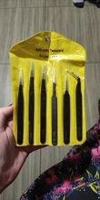6 unids/set pinzas ESD 10-15 seguro Anti-estática de acero inoxidable de soldadura pinzas las herramientas para Estación de soldadura con bolsa