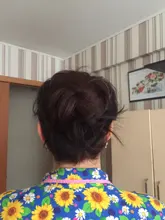 Extensiones de cabello humano brasileño para mujer, rizos, moño, Donut, peluca, no Remy