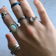 Anillo de Saga Bella Opals de crepuscular, chapado en plata, moda, novedad, película clásica Simple, joyería para mujer, venta al por mayor