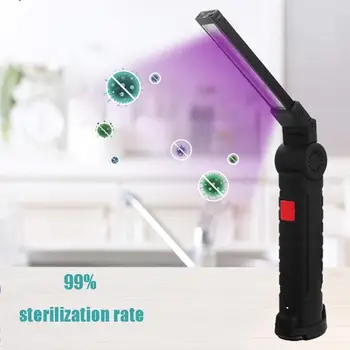 

10W Multifunctional Folding UV Sterilizer Disinfection Work Lamp Handheld LED Ultraviolet Germicidal Bacterial Light with USB
