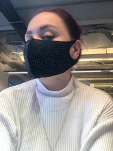 4pc brillo ostentoso diamantes cara MaskReusable boca lentejuela brillante Anti Haze a prueba de polvo máscara de protección máscara mascarillas