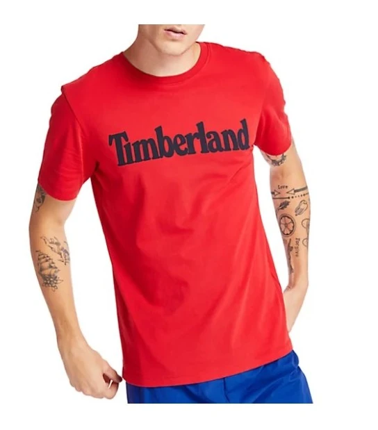 red timberland t shirt