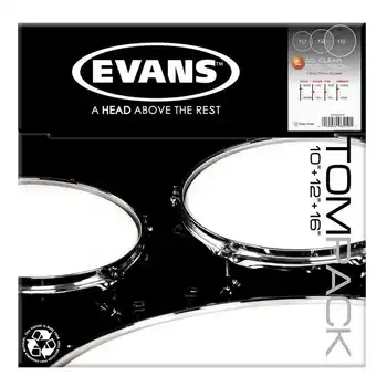 

Etp-g2clr-r G2 clear rock set of plastic for volume drum, 10 "/12"/16 ", Evans
