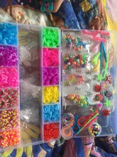 Bandas de caucho telar tejido DIY Caja de Herramientas creativo conjunto elástico de silicona Kit de juguetes de los niños para niños niñas regalo 5 10