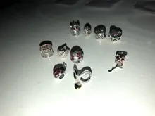 Cuentas de circonia cúbica deslumbrantes, accesorio de plata de ley 925, apto para pulseras y brazaletes, joyería, 3 días de entrega a España, BSC039