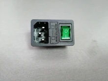 Fuse Connector-Plug Rocker-Switch Power-Socket Inlet Black Iec320 C14 Blue Green 