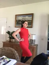 Bandage Dress Turtleneck Club-Celebrity Party Midi Bodycon Vestido Green Women Sleeveless