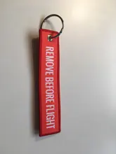 Llavero con etiquetas de llaveros rectangulares de poliéster, bordado, mensaje Multicolor, 13*3CM