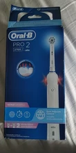 Oral B Pro 2 2700, Cepillo de dientes eléctrico recargable, 2 modos cepillado, temporizador, limpieza 3D, hasta 14 días, sensor