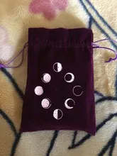 Bolsa de almacenamiento de Tarot de terciopelo de 13x18CM, bolsa con cordones para bordar cartas y juegos de mesa, recipiente para tarjetas