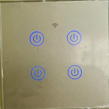 Timer Smart-Switch-Light Two-Way-Control Glass Wall Smatrul Tuya Neutral-Wire Wifi Touch